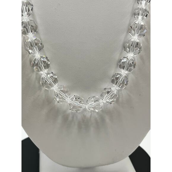 Swarovski Vintage Graduated
 Faceted Crystal Bead Necklace Statement Jewelry - Picture 3 of 16